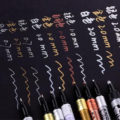 China Quick Pen Rosde Gold Black Metallic Nail Art Design Decoration Marker Liner Liner Brush Pen Touch Pen Metal D-Clip Nail Art Ink DIY Paint Marker for sale