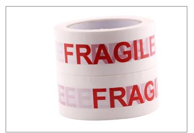 China UV Resistant Professional Fragile Tape 2.2 Mil Polypropylene Material for sale