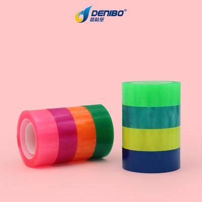 China Custom Self Adhesive Logo Coloured Stationery Tapes For Packing zu verkaufen