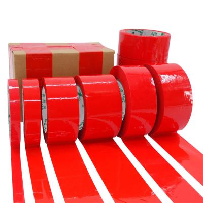 China 50μ Thickness Bright Red Packaging Tape For Sealing 22 Years Factory for sale