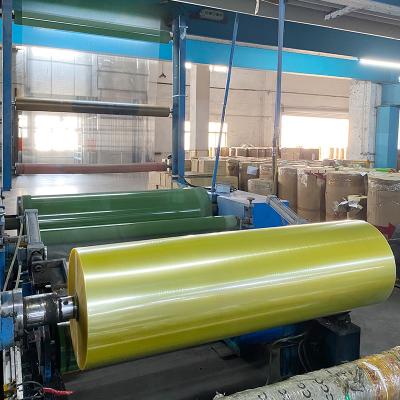 China Transparent Yellow Bopp Tape Jumbo Roll Single Sided Acrylic Adhesive for sale