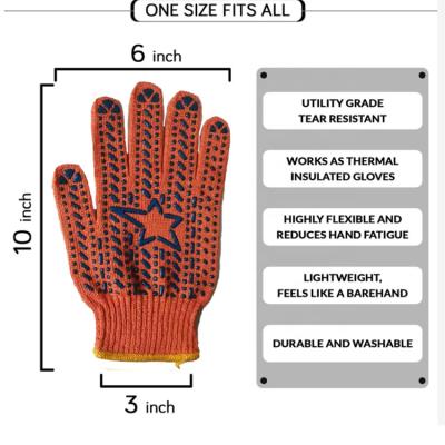 China Work Gloves Hand Protective Knit Gloves PVC Dotted Cotton Safety Gloves Luvas CE Warehouse Work Construction Industrial Work Glove Supplier Wholesale Gloves for sale