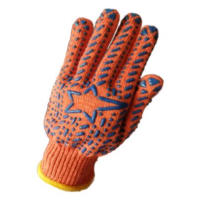 China Work Gloves Hand Protective Knit Gloves Customized Color PVC Dotted Cotton Gloves For Construction Work Safety Used Glove Natural White Cotton Twine Knit Glove for sale