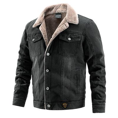 China Jean jacket with fur men denim jacket custom plus size men jeans jacket coat long sleeve lattice jacket with fur for sale