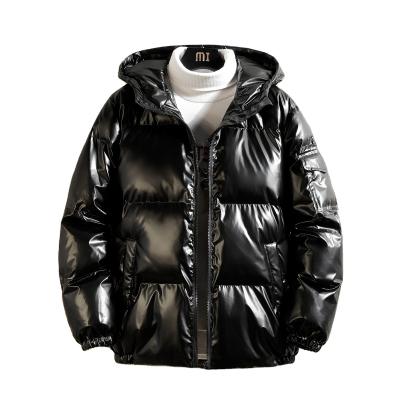 China High Quality Fashion Women Shiny Stripper Jacket Men Plus Size Warm Padded Winter Jacket for sale