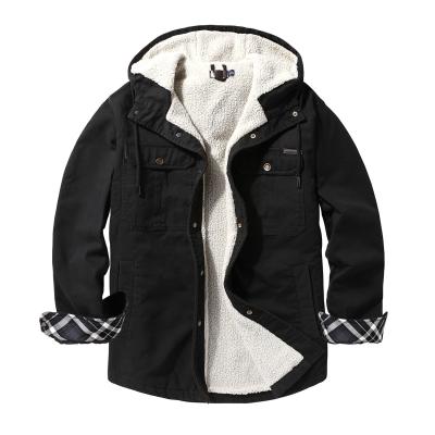 China Custom Made Classic Plaid Duffle Coat Men's Winter Jacket OEM Winter Thin Hooded Jacket for sale