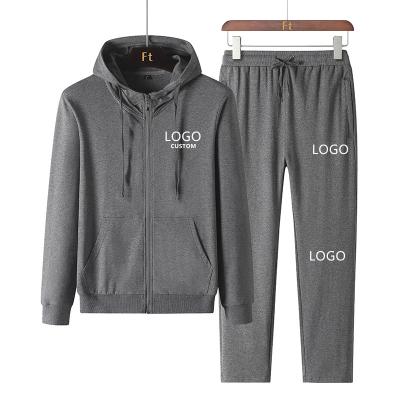 China Breathable Custom Logo Jogger Set Mens Tracksuit Winter Sweatsuit Jogging Hoodie Set Men s Sweatsuit Sets Bulk for sale