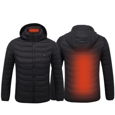 China Custom Sale Winter Hooded Waterproof USB Warm Jackets Heated Work Men Jacket for sale