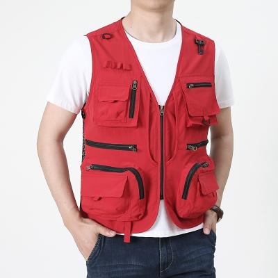 China Wholesale Mesh Quick Dry Mens Multi Anti-Wrinkle Pockets Tactical Vest Outdoor Fishing Vest For Men for sale