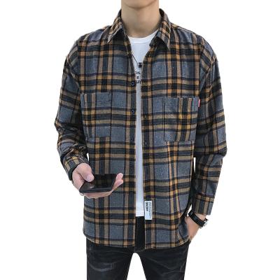 China Wholesale Plaid Shirts Cotton Plaid Shirts Fashion Checked Anti-pilling Men Loosely for sale