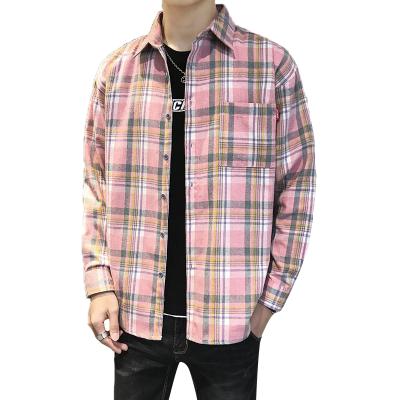 China Wholesale new style men's check shirts casual anti-pilling cotton sleeve long plaid shirts men's checked shirts for sale