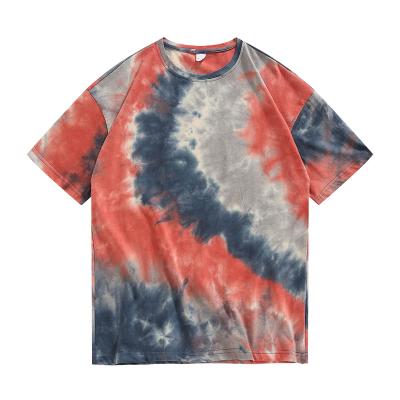 China Wholesale Anti-Wrinkle Summer Bandhnu T-shirt Male Casual Loose Oversized 100% Cotton Tie Dyed Men's T Shirts for sale