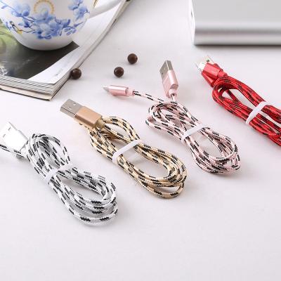 China High Speed ​​5V 2.1A USB Cable Data Sync Charger Mobile Phone Fast Charging Nylon Braided Micro Cable for sale