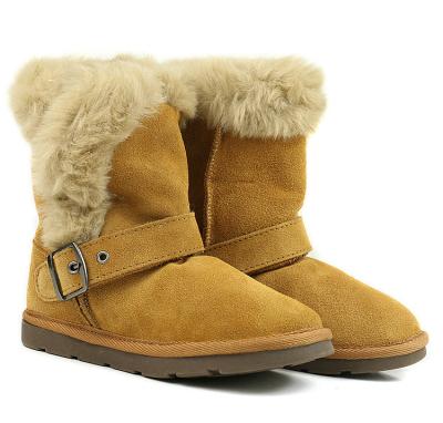 China Girls Winter Snow Anti-Slip Boot Suede Upper Shoe Stock for sale