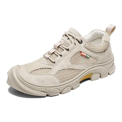 China Men Breathable Shoe Fashion Trend Mesh Upper Trekking Hiking Walking Soft Sole for sale