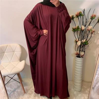 China Solid Color Islamic Clothing Muslim Dress Plus Size Abaya Dubai Long Sleeve Women Kaftan Dresses For Free Muslims for sale