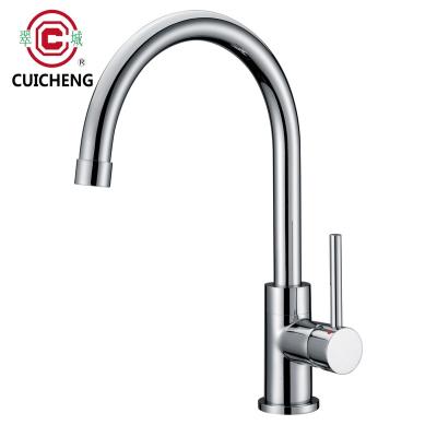 China Brass Thermostatic Faucets Single Handle Kitchen Sink Faucet With Ceramic Cartridge for sale