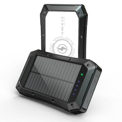 China Waterproof Fast Charging 18W Mobile Fast Charging Radio Power Bank Support 20000mAh IP67 Solar Charger With LED Light for sale