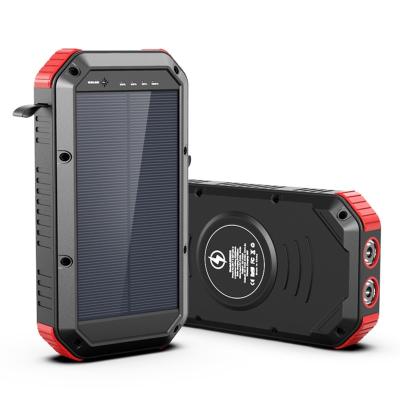 China 30000mAh Universal Portable Power Bank Fast Charging Travel Charging Power Bank Outdoor With Solar Panel for sale