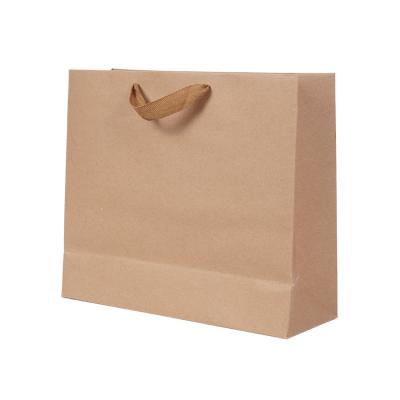 China Recyclable OEM ODM packaging reasonable price support fraft paper shopping bag simple logo for sale