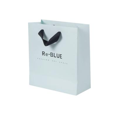 China Recyclable White Cardboard Bags Small Gift Shopping Quality Personalized Jewelry To Carry Treat Pouch Paper Bag For Jewelry for sale