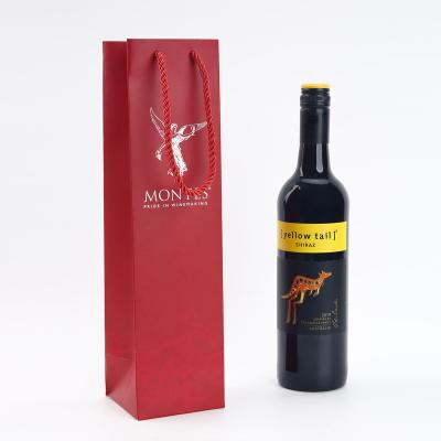 China Cheapest Customized Recyclable Printed Bottle Gift Carry Wine Packaging Wholesale Paper Bags for sale