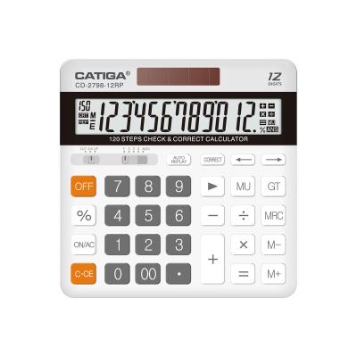 China General Purpose Calculator 12 Digits Electronic Calculator with 120 Step Control and Correct CATIGA Calculator Control Solar Calculator for sale