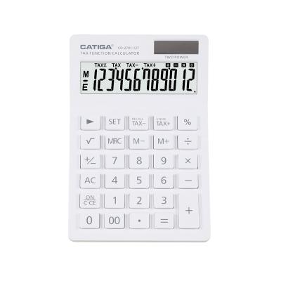 China General Purpose Calculator CATIGA 12 Digits Tax Function For Business Calculator Solar Electronic Tax Calculator for sale