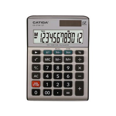 China Tax Function Calculator CATIGA 12 Digits Tax Function For Business Calculator Taxes Solar Electronic Calculator for sale