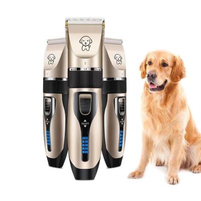 China Viable Rechargeable Dog Clippers Pet Hair Cutters Grooming Trimmer Professional Dog Kit Electric Clippers for sale