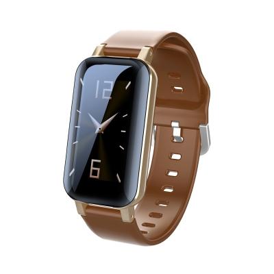 China Touch Screen Earphone Fitness Wristband T89 Heart Rate Sport Blue Tooth Music Smart Earphone Dual Waterproof Smart Watch for sale