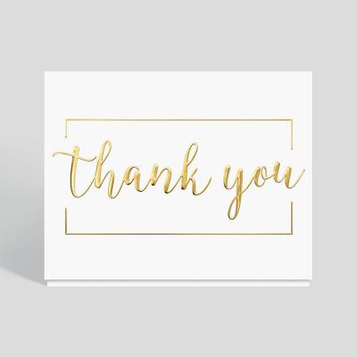 China Custom Logo Personalized Luxury Embossed Thank You Cards For Buisness for sale