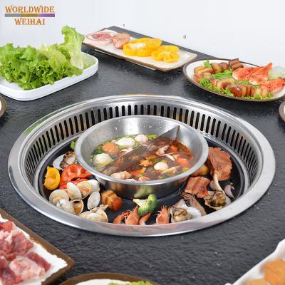 China Easily Assembled Korean BBQ Tabletop Grill/Korean BBQ and Hot Pot Equipments/Korean BBQ Grill Equipment for sale