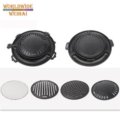 China Korean barbecue grill dishes not easily assembled, round barbecue grill rack, Korea stick pan for sale