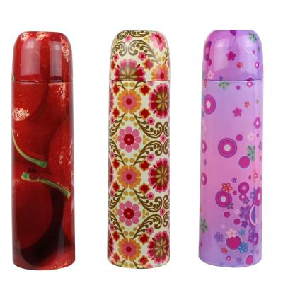 China Colorful Stainless Steel Water Bottle / 500ml Sustainable Stainless Steel Double Wall Vacuum Custom Flask for sale