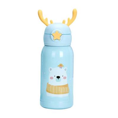 China Viable Kids Insulated Straw Lid Bottle, Double Wall Thermos Stainless Steel Bottle Water 316 Stainless Steel Flask For Kids for sale