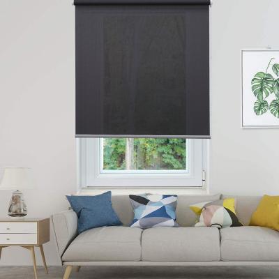 China Eco-friendly Custom Fabric Indoor Ball Chain Control Sun Shade Horizontal Manual Roller Blind Shades For Window for sale