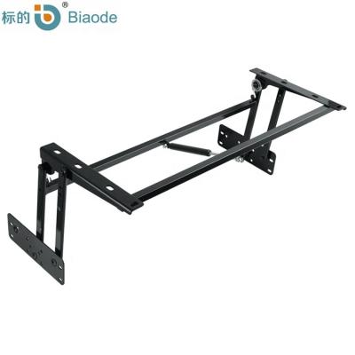 China Black Adjustable Durable Hinge Spring Resistance Adjustable Furniture Sofa Bed Crank Table Lift Mechanism For Folding Table for sale