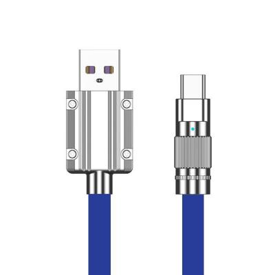 China Data Transfer 6A 120W Travel Charging Fast Data Cable USB A To Type To C USB-C Silicone Micro Palladium Soft Charger Phone Fast Charging Data Cable for sale