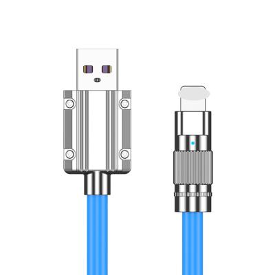 China Wholesale 1M 6A 120W Low Data Transfer Price Fast Usb A To L Soft Line Phone Fast Charging Micro Data Silicone Palladium Charger Cable for sale