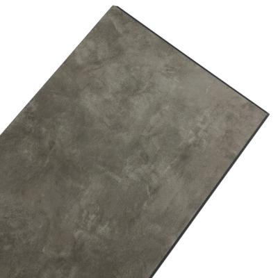 China Stone Glueless Indoor Effects Grain Cement Tile Vinyl Flooring Installation Waterproof PVC Flooring for sale