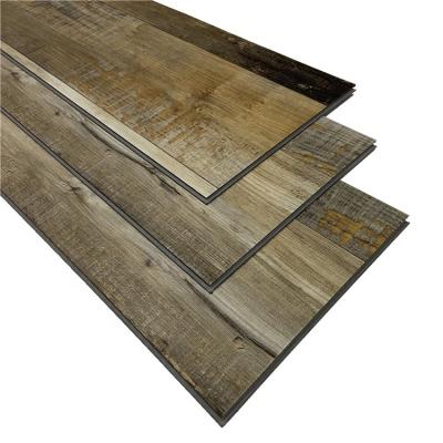 China Fireproof / Waterproof / Protect Scratch PVC Gray Parquet Stone Look Vinyl Plank Flooring Not Roll Cork Backed Lvt Click Flooring for sale