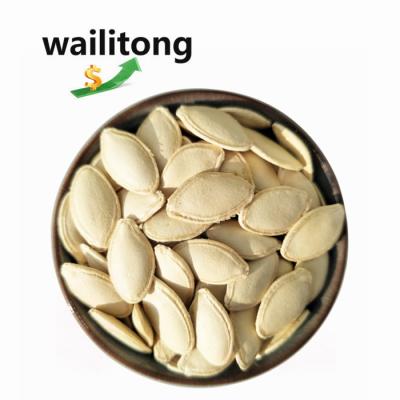 China Wailitong Plant Grade 3A Dry Wholesale Raw Pumpkin Seeds Cultivated With Shell Grade 2A Dry White Shell Snow Pumpkin Seed New for sale