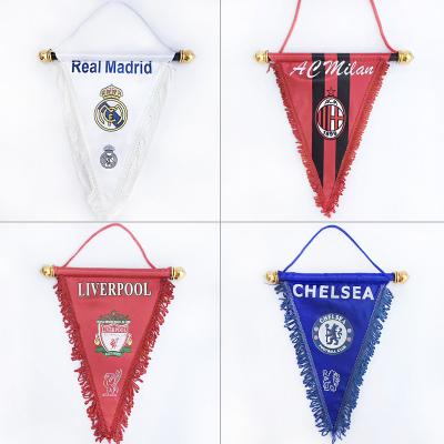 China Foot Basket Row Sports 2022 Qatar World Friendship Cup Cheers Football Fan Supplies Decorative Flag Club Pennant Customized Flag Wholesales Small for sale