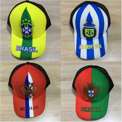 China breathable & Waterproof 2022 Spot Cheer Qatar World Cup Soccer Fan Sports Supplies Sun Baseball Net Headcover Souvenir Gift Wholesale for sale