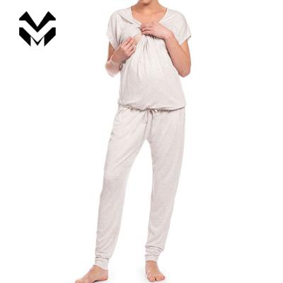 China 2021 Hot Selling Anti-Allergy Loungewear Ultra-soft Maternity And Nursing Set Maternity Wear for sale