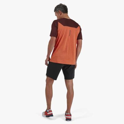 China New Fashion Breathable Custom Comfortable Dark Red Quick Dry Shorts Shorts Fitness Causal Wear Gym Matching Sport T-Shirts For Men for sale