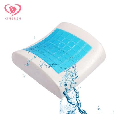 China Amazon Selling Hot Back Massage Support Gel Memory Foam Lumbar Pillow for sale