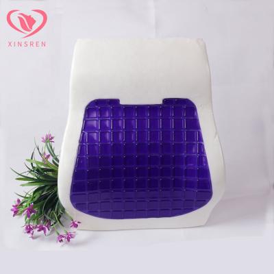 China Premium Massage Gel Memory Foam Lumbar Back Orthopedic Support Pillow Cushion for sale