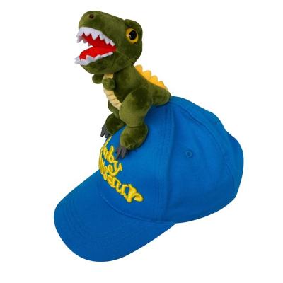 China JOINT Embroidery Custom Baseball Cap Dinosaur 3D Kids Blue Baseball Caps for sale